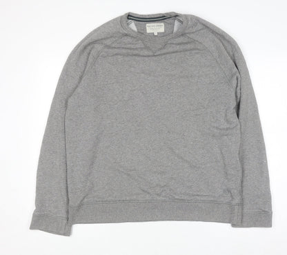 Mens UK Size L Racing Green Grey Pullover Sweatshirt