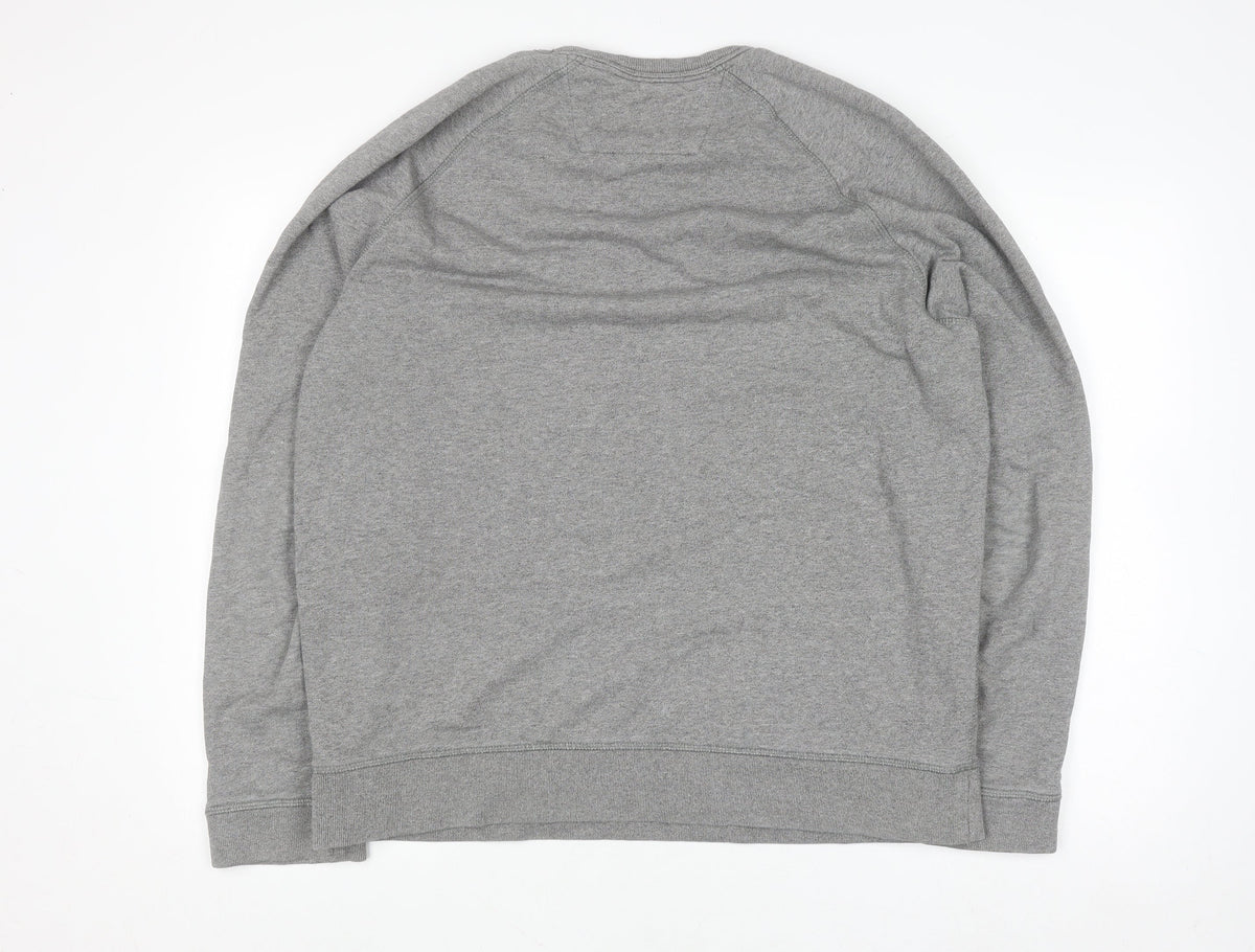 Mens UK Size L Racing Green Grey Pullover Sweatshirt