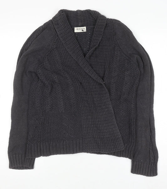 Marks and Spencer Women’s Grey Cable Knit V-Neck Cardigan Size 8