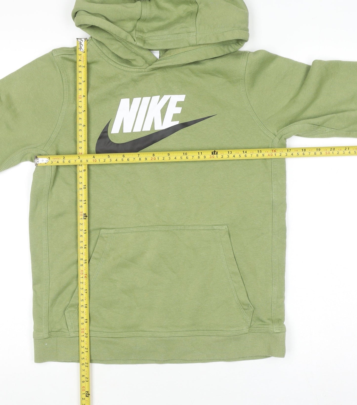 Womens UK Size L Nike Green Pullover Hoodie