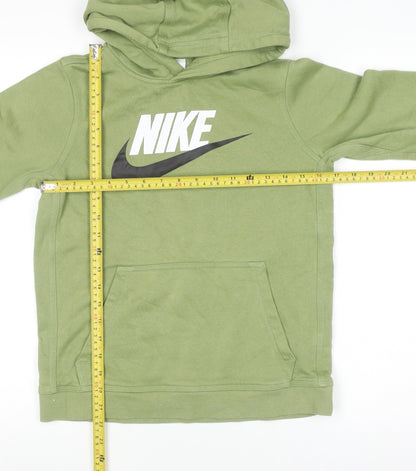 Womens UK Size L Nike Green Pullover Hoodie