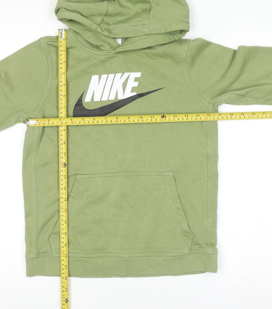 Womens UK Size L Nike Green Pullover Hoodie