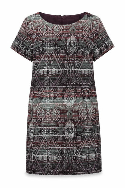 Monsoon Womens Multicoloured Size 10 Shift Dress Short Sleeve