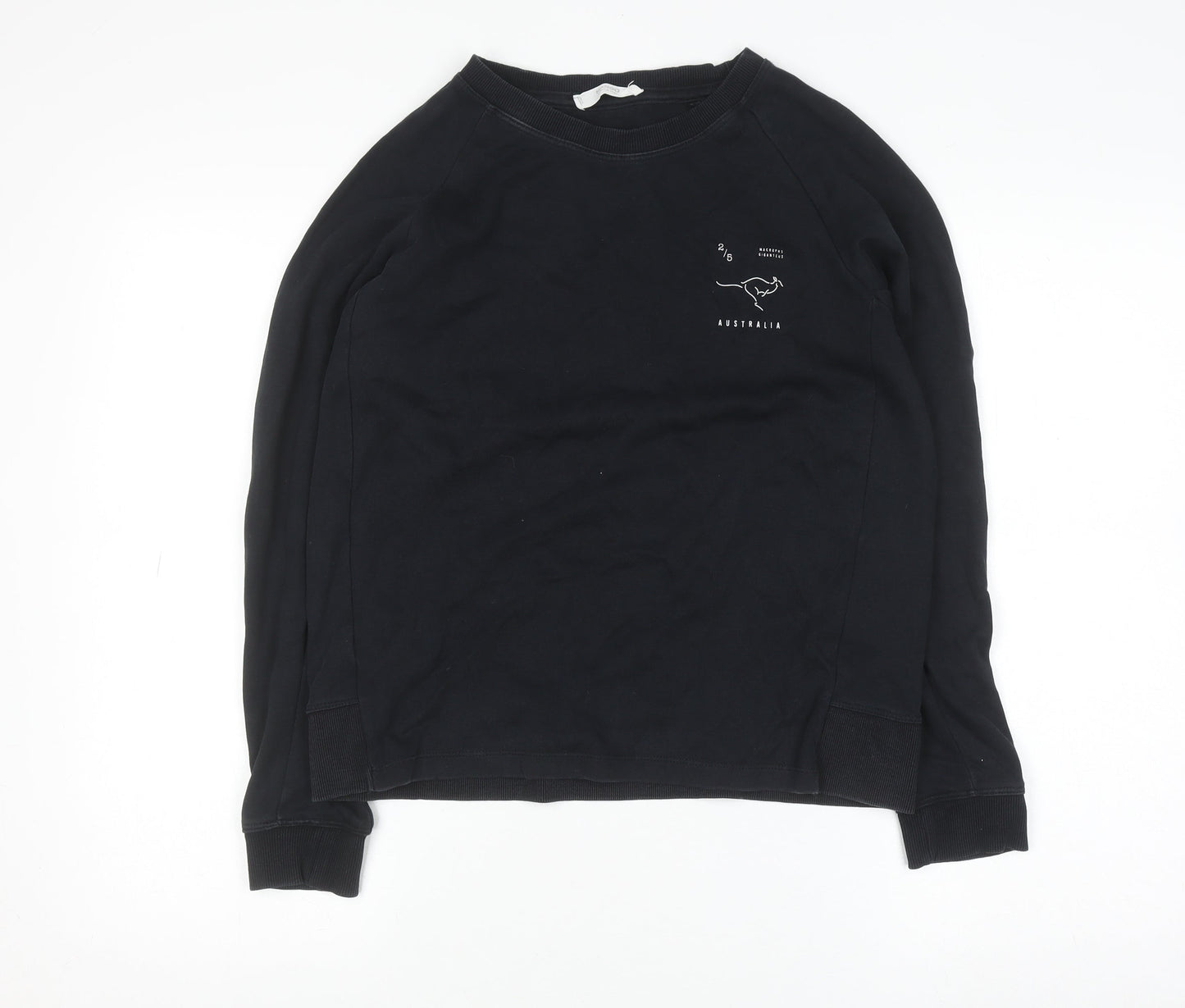 Womens UK Size 8 Mango Black Pullover Sweatshirt