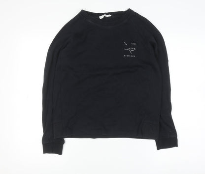 Womens UK Size 8 Mango Black Pullover Sweatshirt