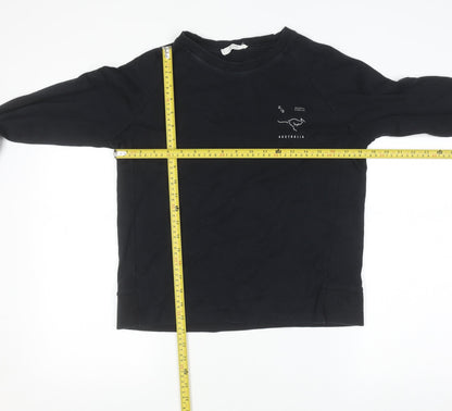 Womens UK Size 8 Mango Black Pullover Sweatshirt