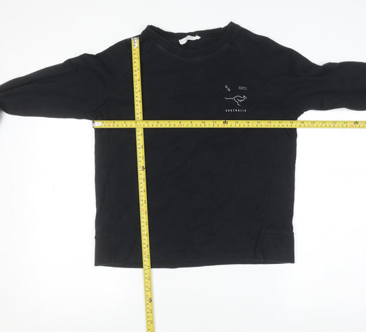 Womens UK Size 8 Mango Black Pullover Sweatshirt