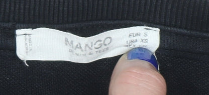 Womens UK Size 8 Mango Black Pullover Sweatshirt
