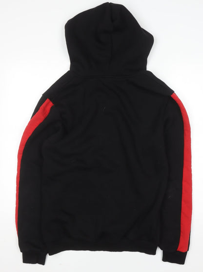 Mens UK Size M boohooMAN Black Full Zip Hoodie