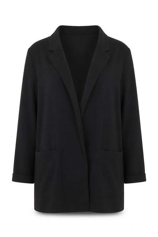 H&M Women’s Black Regular Fit Mid-Length Blazer Size 12