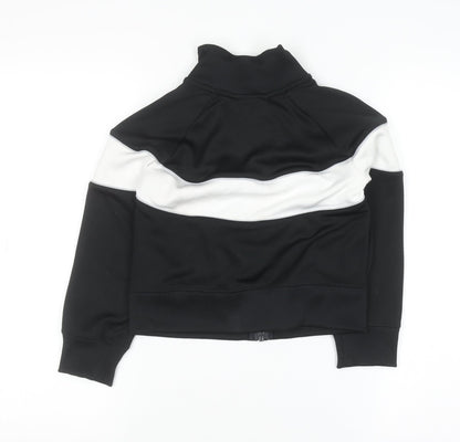 Nike Boys Black & White Full Zip Sweatshirt Size S (128-137cm)