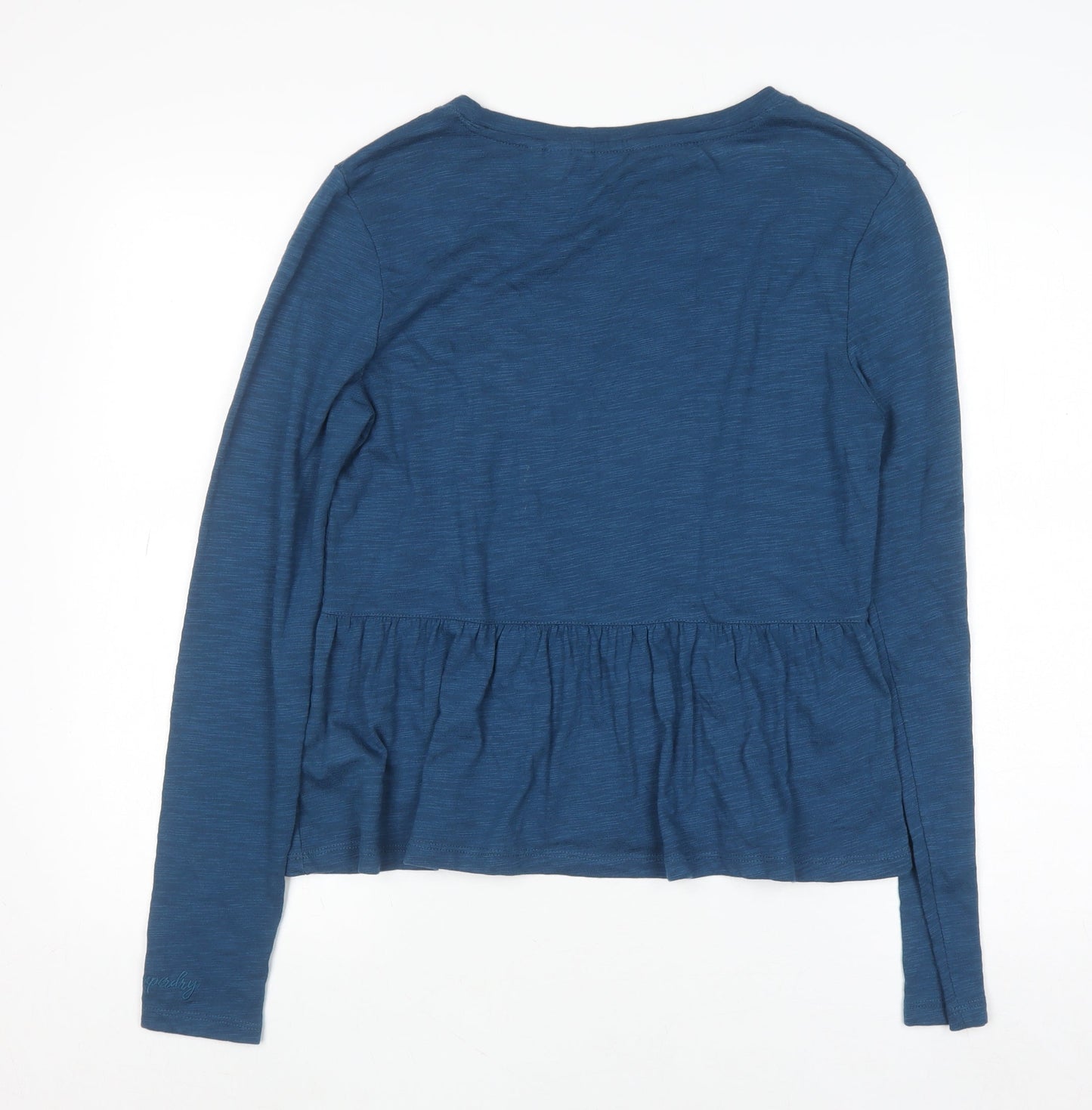 Womens UK Size 10 Superdry Blue Basic T-Shirt
