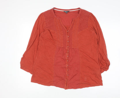Womens UK Size 14 Marks and Spencer Red Tunic Blouse