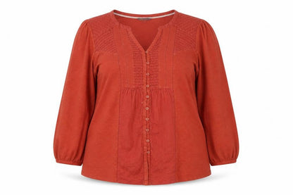 Womens UK Size 14 Marks and Spencer Red Tunic Blouse