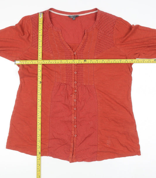 Womens UK Size 14 Marks and Spencer Red Tunic Blouse