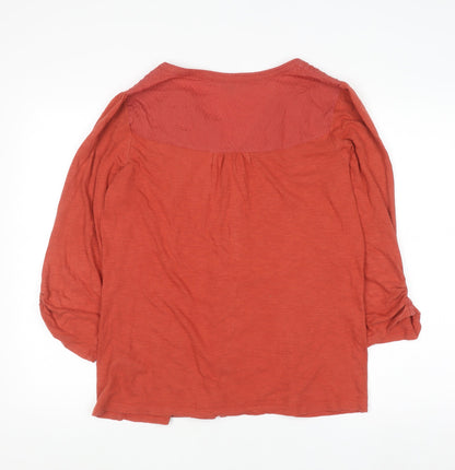 Womens UK Size 14 Marks and Spencer Red Tunic Blouse