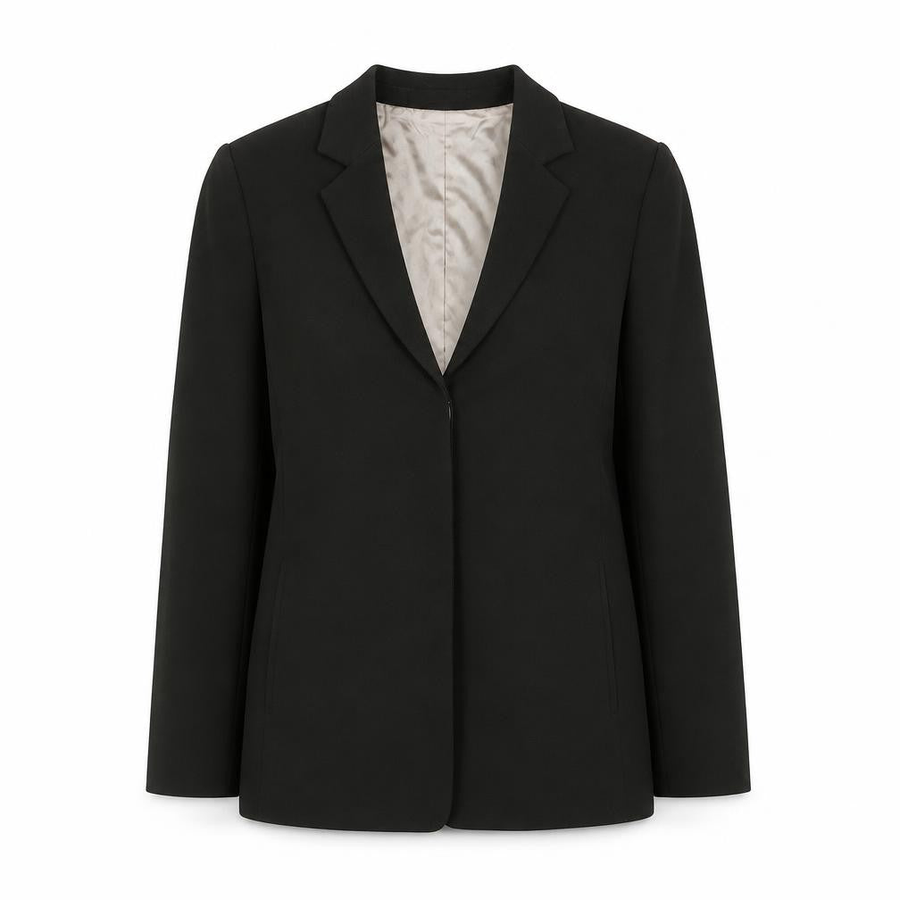 Jigsaw Women's Black Wool Blend Blazer Jacket Size 8 Classic Lined