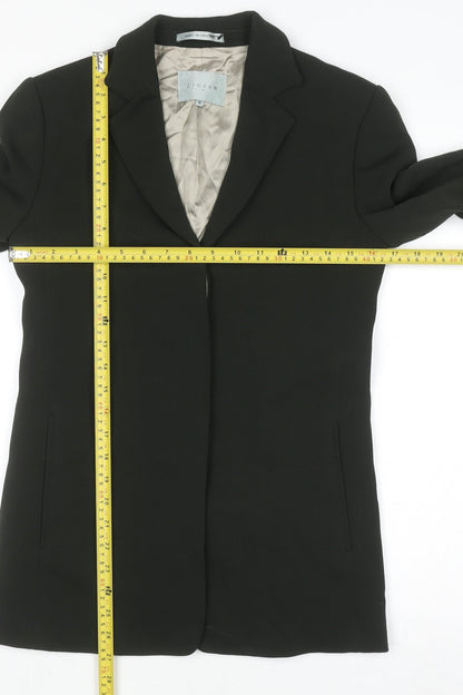 Jigsaw Women's Black Wool Blend Blazer Jacket Size 8 Classic Lined