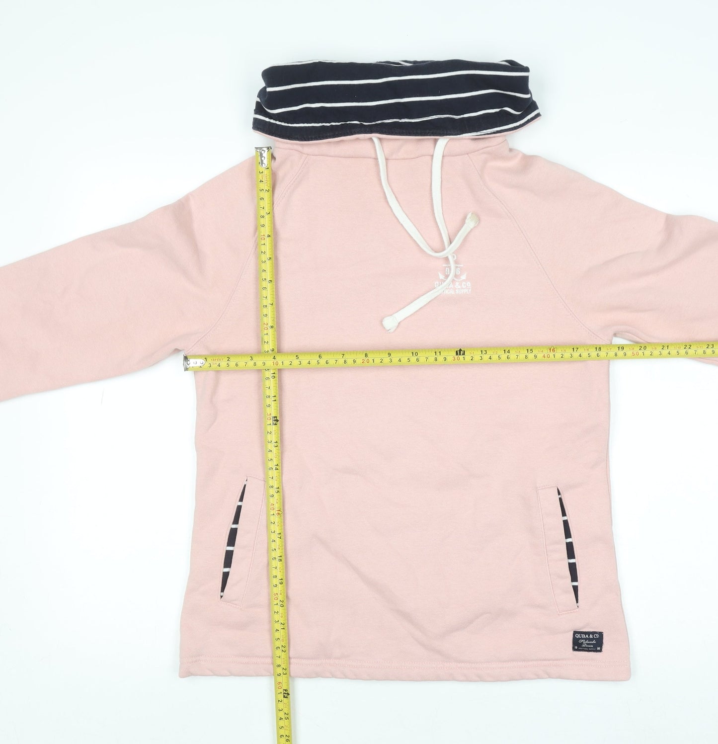 Womens UK Size 8 Quba & Co Pink Pullover Hoodie
