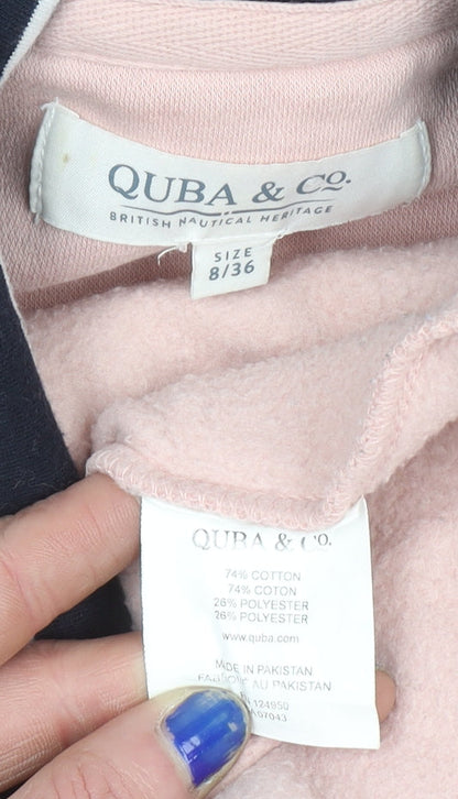 Womens UK Size 8 Quba & Co Pink Pullover Hoodie