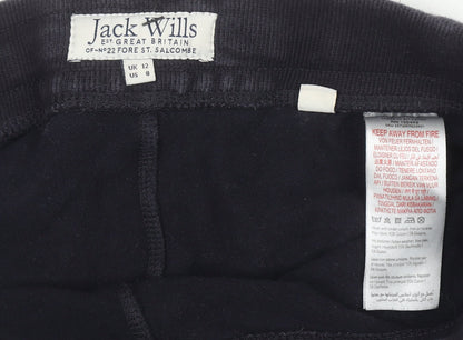 Jack Wills Women's Black Jogger Sweatpants UK 12 Cotton Blend