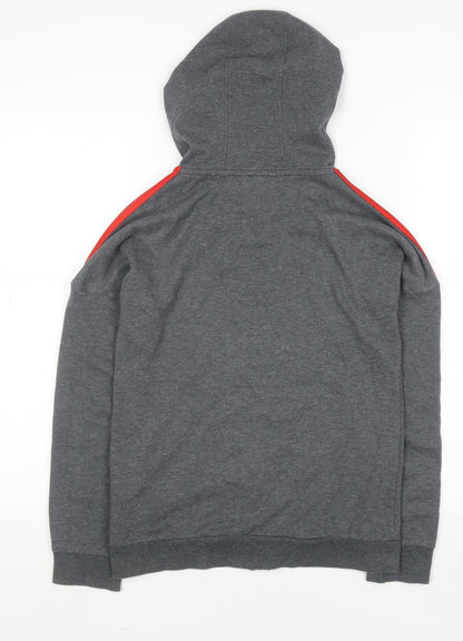 Boys UK Size 11-12 Years adidas Grey Full Zip Hoodie