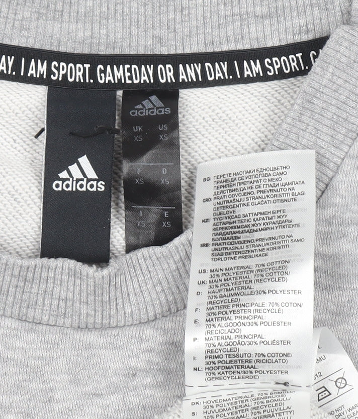 Mens UK Size XS adidas Grey Pullover Sweatshirt