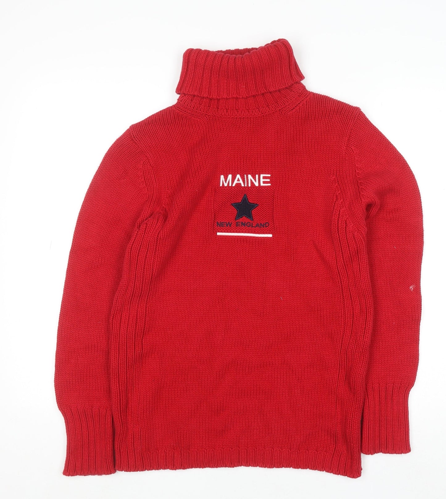 Womens UK Size S Maine New England Red Pullover Jumper