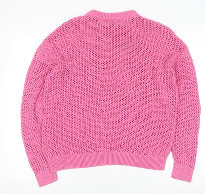 Womens UK Size L Marks and Spencer Pink Pullover Jumper