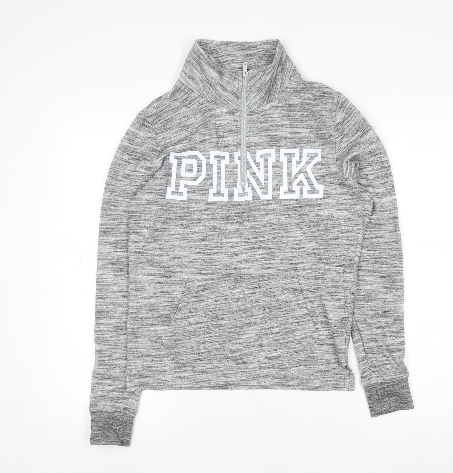 Womens UK Size XS Victoria’s Secret PINK Grey Pullover Sweatshirt