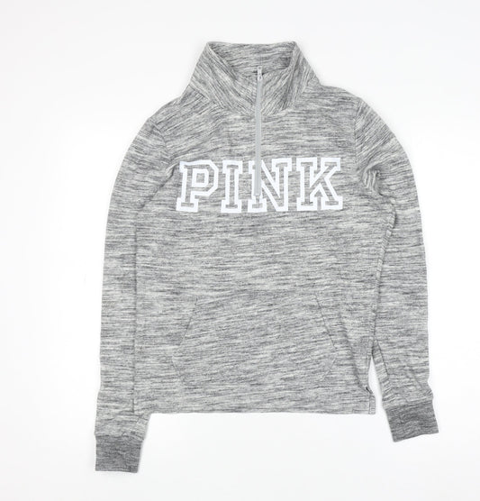 Womens UK Size XS Victoria’s Secret PINK Grey Pullover Sweatshirt