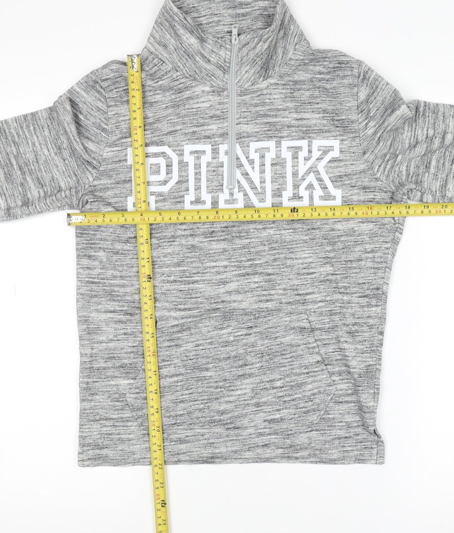 Womens UK Size XS Victoria’s Secret PINK Grey Pullover Sweatshirt