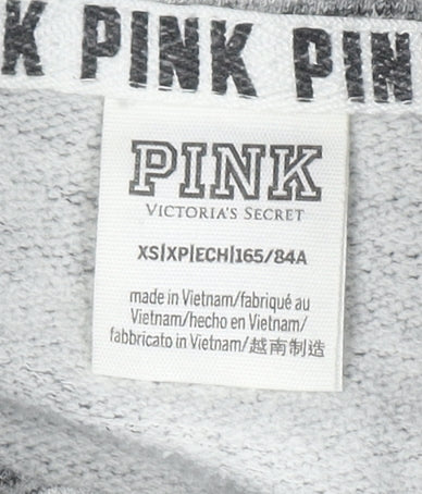 Womens UK Size XS Victoria’s Secret PINK Grey Pullover Sweatshirt