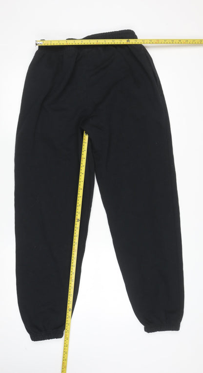 boohooMAN Men’s Black Fleece Jogger Sweatpants Size M Regular Fit