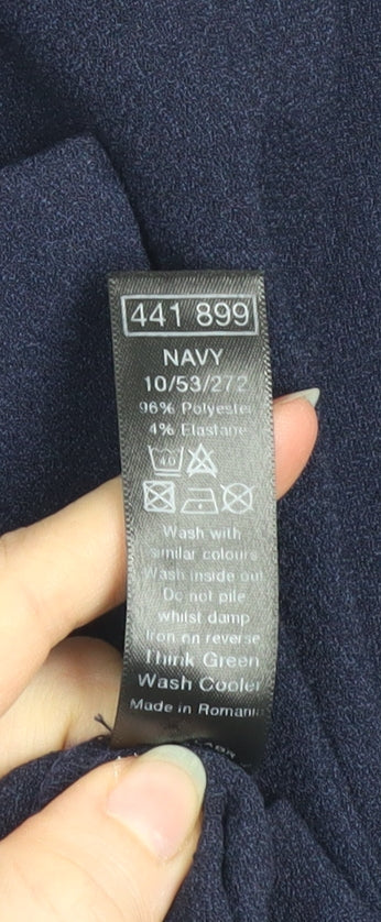 Womens UK Size 14 M&Co Blue Basic Jacket