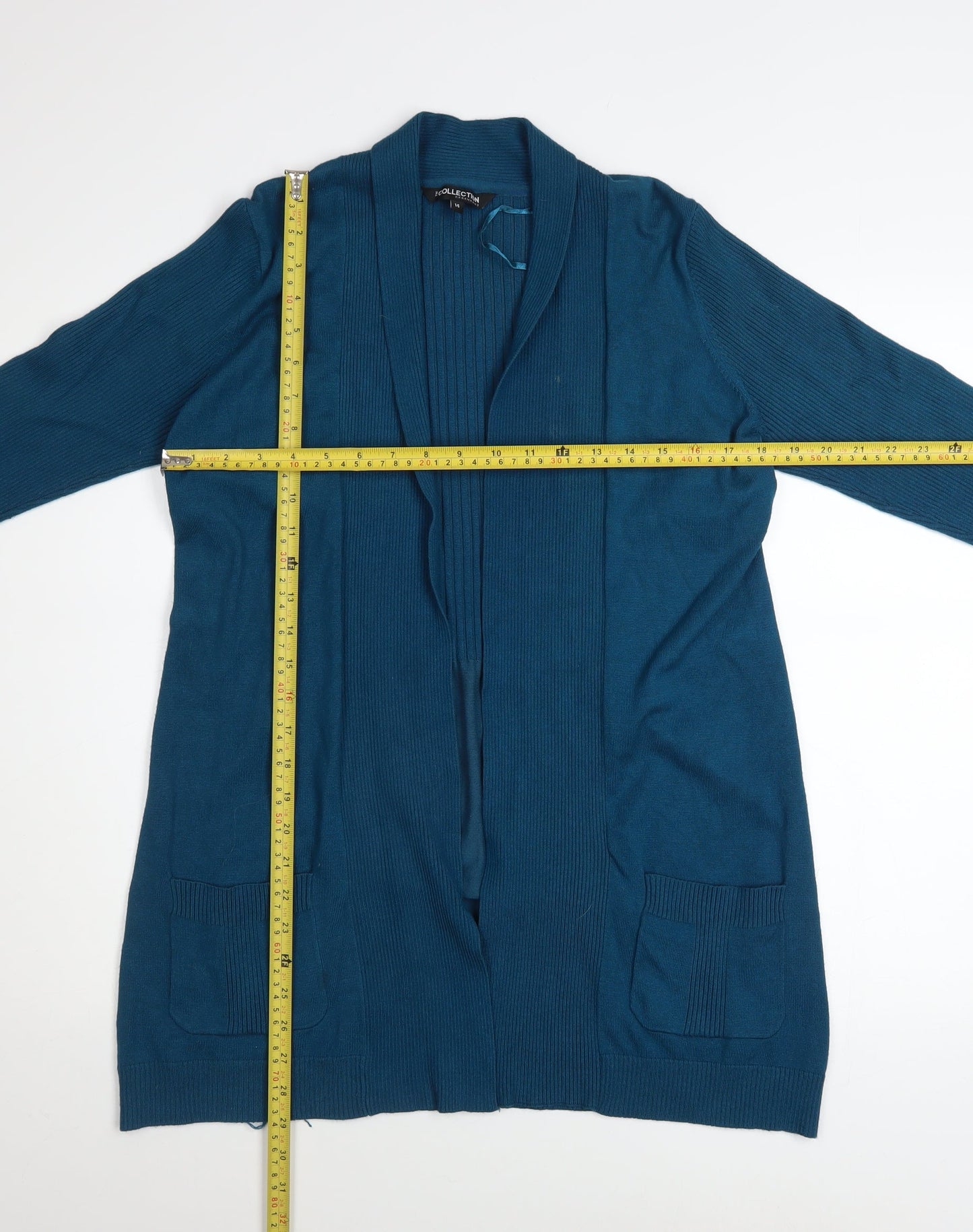 Debenhams Collection Women’s Blue Cardigan Size 14 Long Sleeve Knit