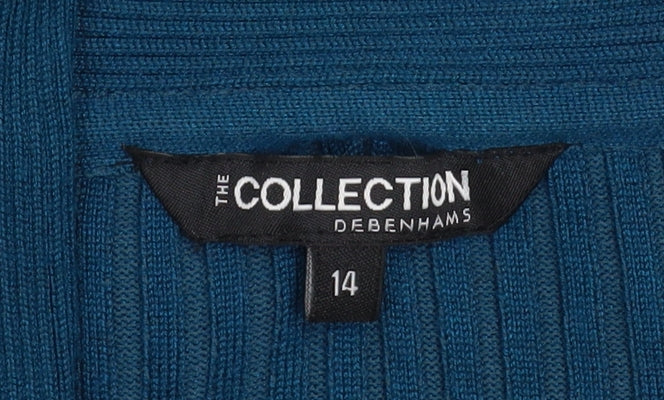 Debenhams Collection Women’s Blue Cardigan Size 14 Long Sleeve Knit