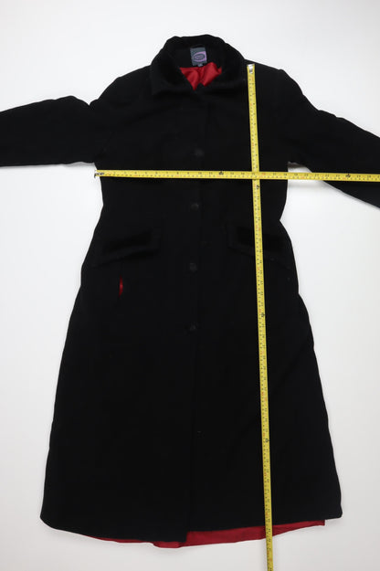 Womens UK Size 14 Outer Layer Black Overcoat