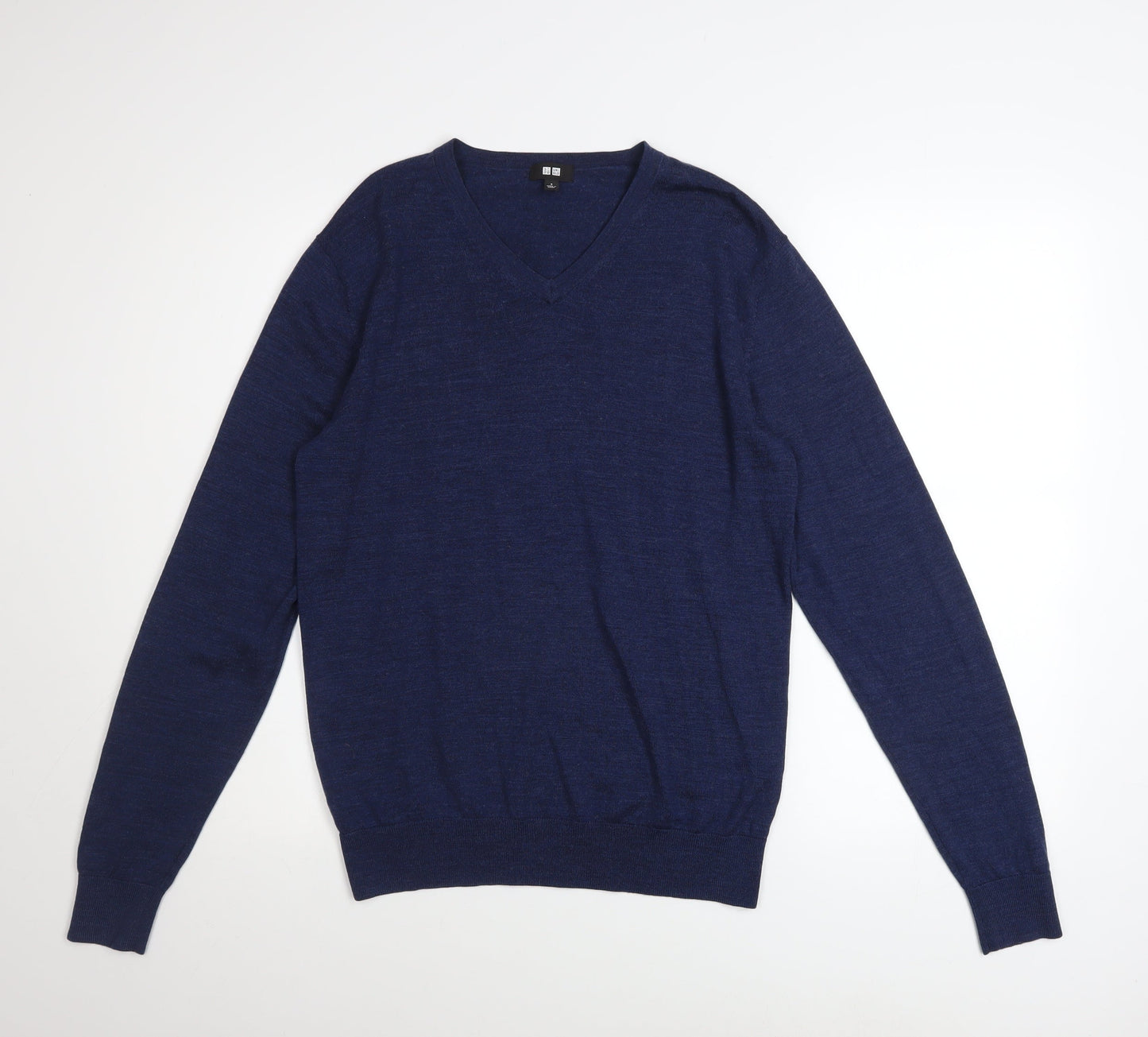 Mens UK Size S Uniqlo Blue Pullover Jumper