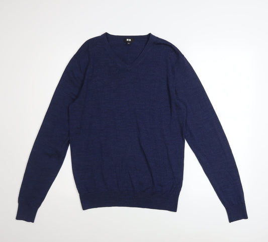 Mens UK Size S Uniqlo Blue Pullover Jumper