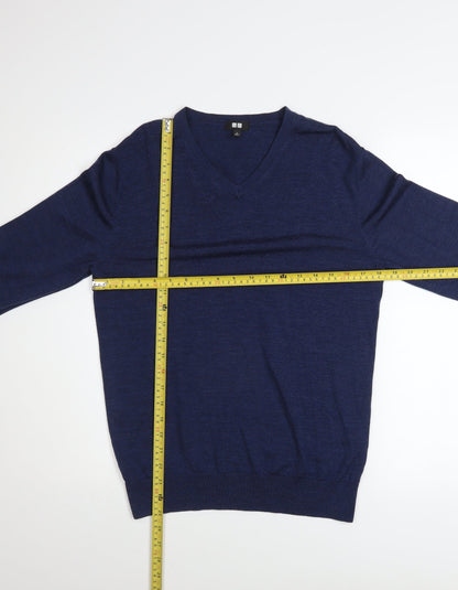 Mens UK Size S Uniqlo Blue Pullover Jumper