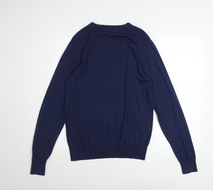 Mens UK Size S Uniqlo Blue Pullover Jumper