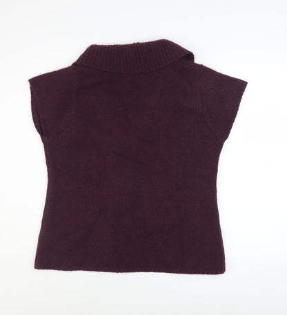 Womens UK Size 10 Wolsey Purple Pullover Jumper