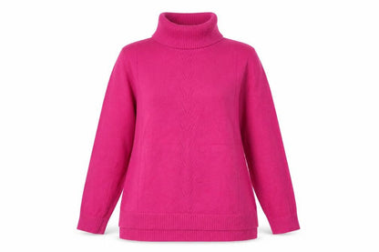 ANNY Women’s Pink Roll Neck Long Sleeve Pullover Jumper L