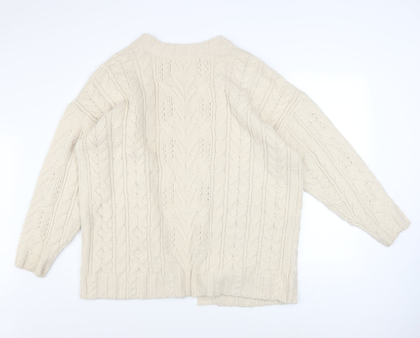 Womens UK Size L TU Ivory Cardigan Jumper