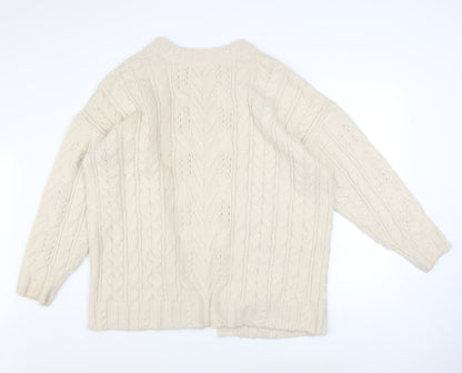 Womens UK Size L TU Ivory Cardigan Jumper