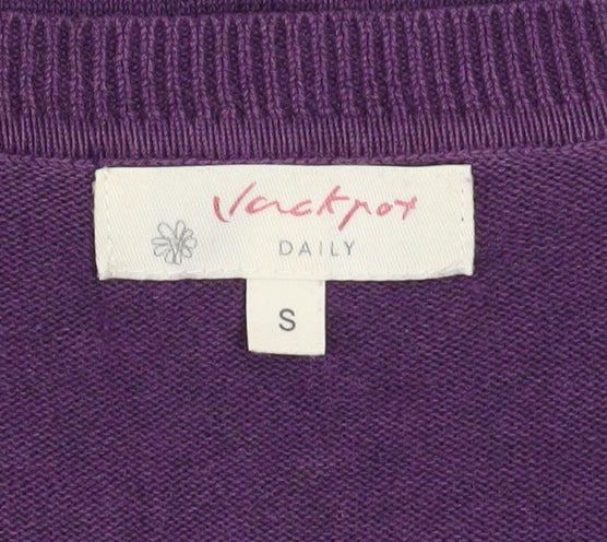 Womens UK Size S Jackpot Purple Cardigan Jumper