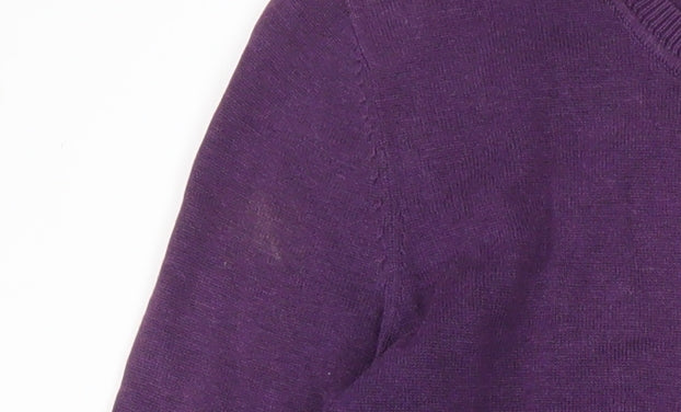 Womens UK Size S Jackpot Purple Cardigan Jumper