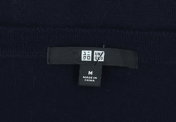 Womens UK Size M Uniqlo Black Cardigan Jumper