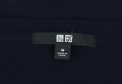 Womens UK Size M Uniqlo Black Cardigan Jumper